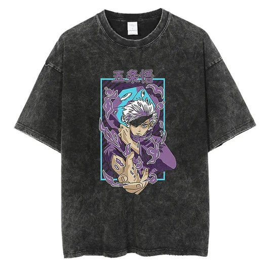 Jujutsu Kaisen Shirt Satoru Gojo Oversized Style Anime Shirt Style017
