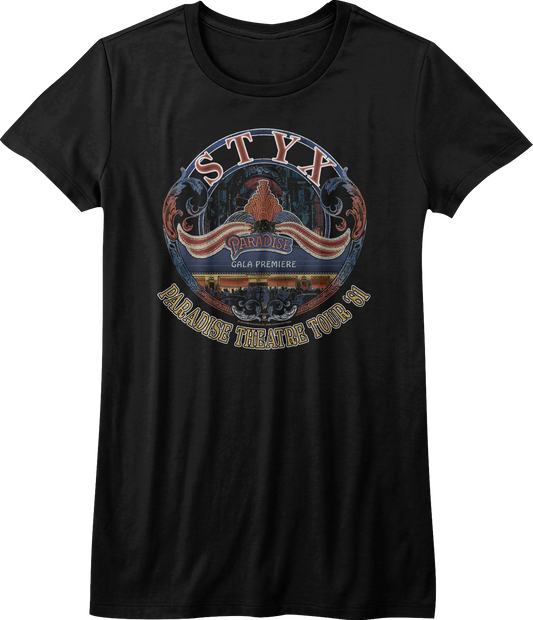 Womens Paradise Theatre Tour Styx Shirt