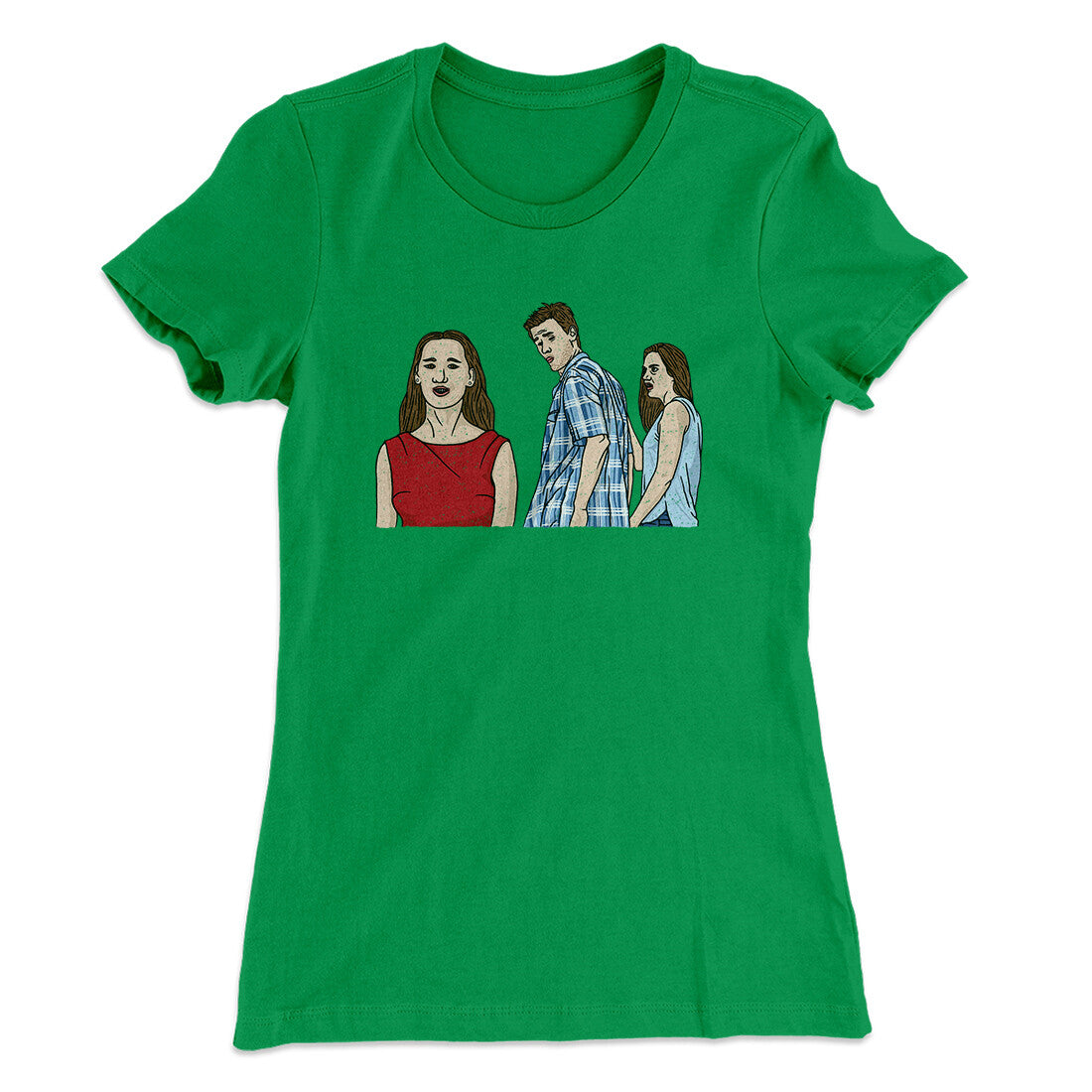 Distracted Boyfriend Meme Funny Women's T-Shirt