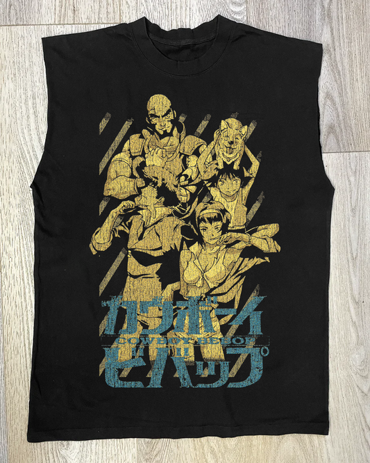 '01 COWBOY BEBOP BLACK CUT-OFF T-SHIRT