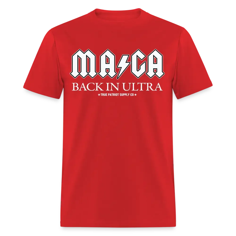 MAGA Back In Ultra Funny AC DC Parody Unisex Classic T-Shirt