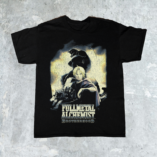 '09 FULLMETAL ALCHEMIST BROTHERHOOD PROMO BLACK T-SHIRT