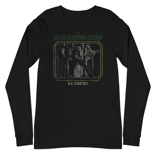 Alice Cooper  1971 US Tour Long Sleeve T Shirt Apparel