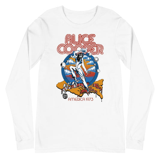 Alice Cooper  1973 Tour Long Sleeve T Shirt Apparel