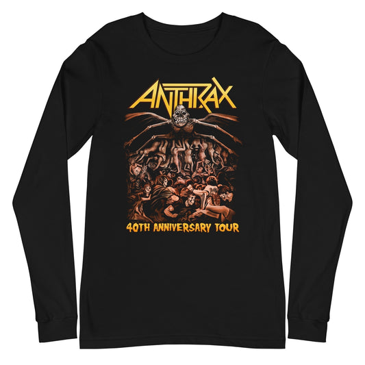 Anthrax  40th Anniversary Tour Long Sleeve T Shirt Apparel