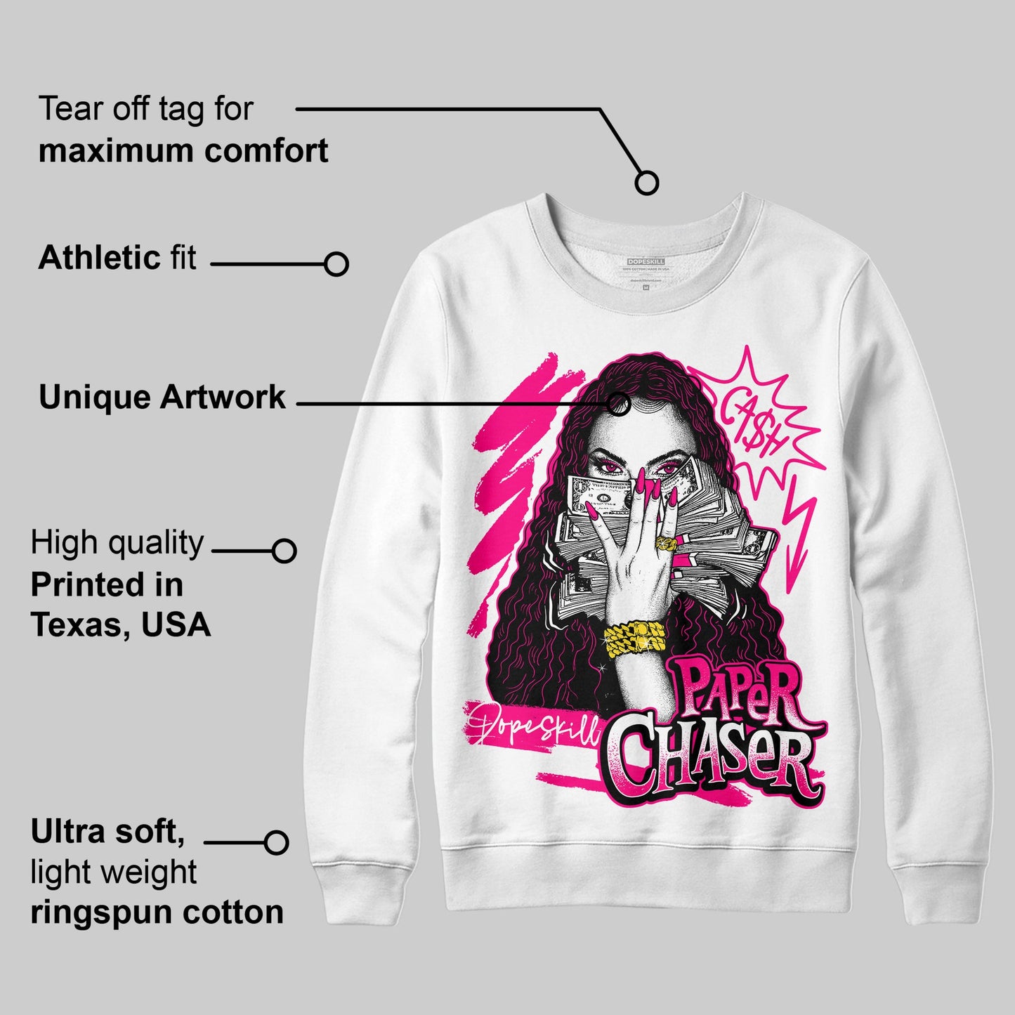 Fierce Pink 1s DopeSkill Sweatshirt NPC Graphic