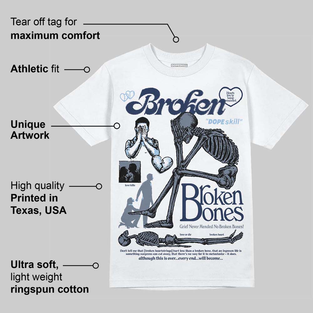 9060 Grey Day DopeSkill T-Shirt Broken Bones Graphic