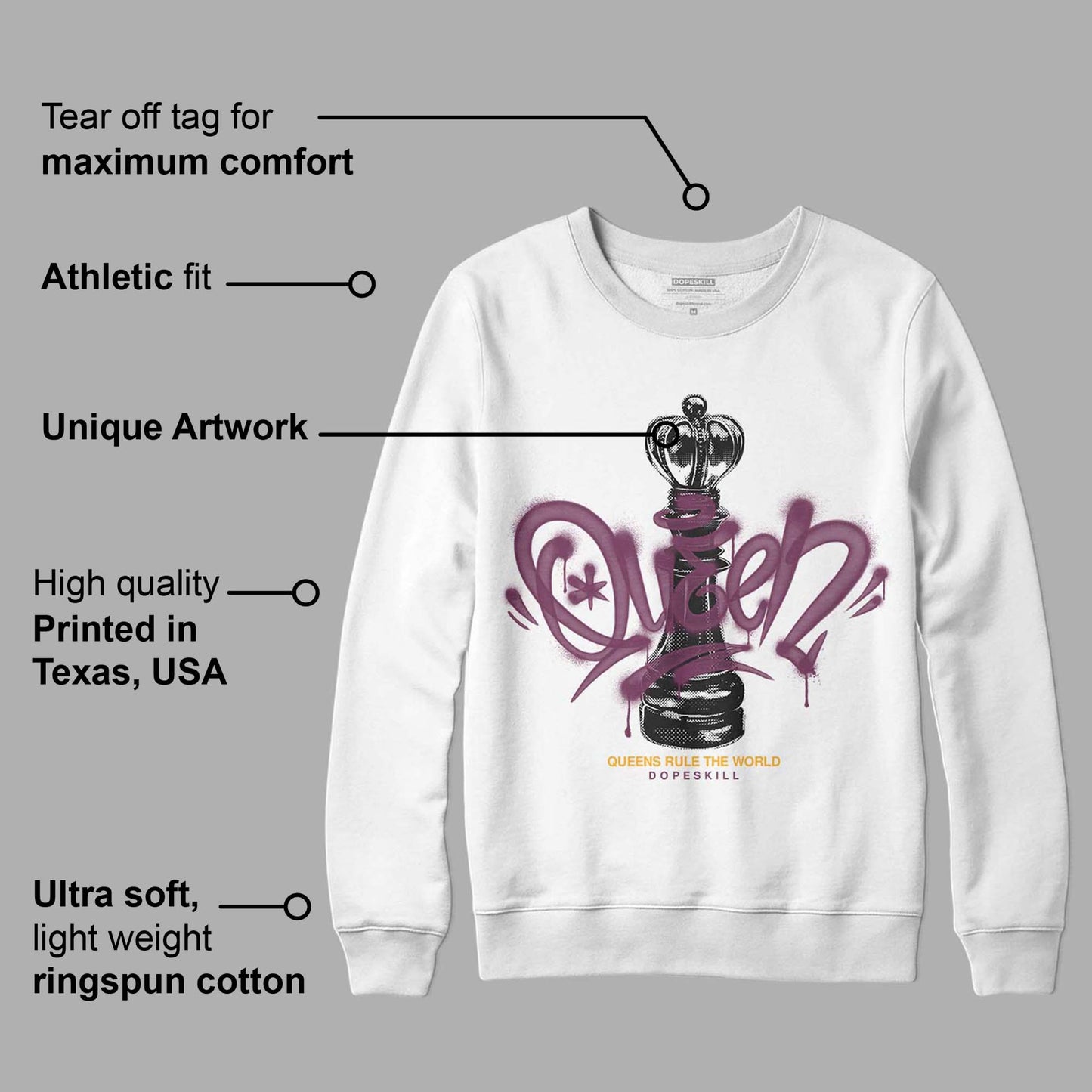 Brotherhood 1s High OG DopeSkill Sweatshirt Queen Chess Graphic
