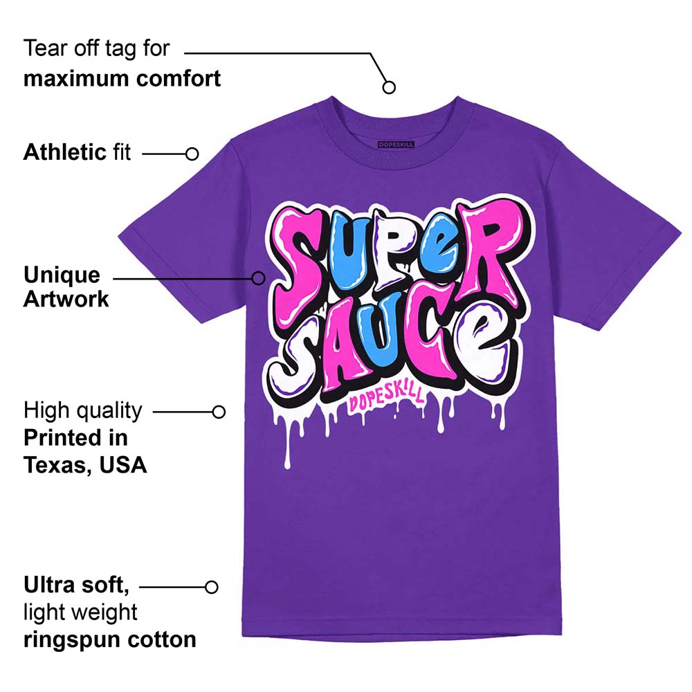 Dunk Purple Championship Court White DopeSkill Purple T-shirt Super Sauce Graphic