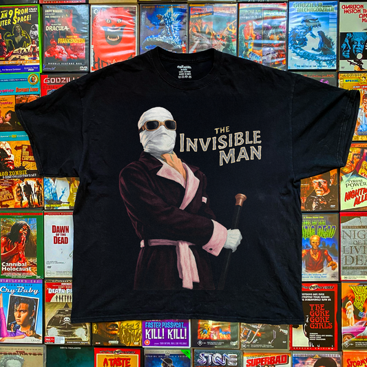'THE INVISIBLE MAN' VINTAGE WASHED BLACK T-SHIRT