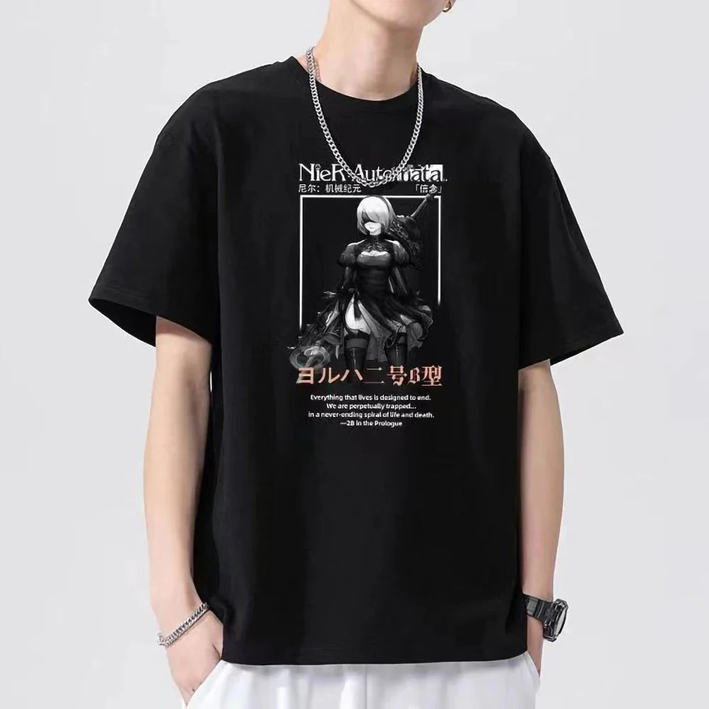 NieR:Automata YoRHa No.2 Type B 2b Anime Shirt Style001