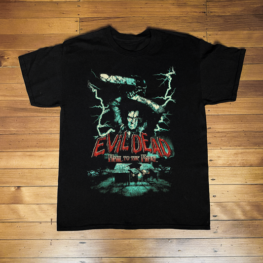 '00 THE EVIL DEAD HAIL TO THE KING DREAMCAST BLACK T-SHIRT