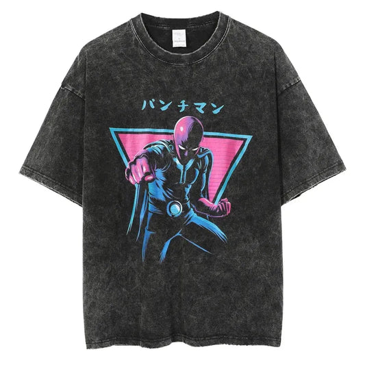 One Punch Man Saitama Shirt Vintage Style Anime Shirt Style004