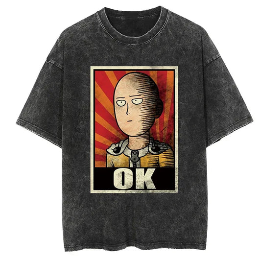 One Punch Man Saitama Shirt Vintage Style Anime Shirt Style006