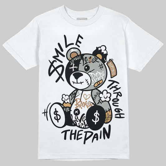 1906R ‚ÄòWhite Gold‚Äô DopeSkill T-Shirt Smile Through The Pain Graphic