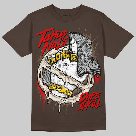 AJ 1 Low OG ‚ÄúReverse Mocha‚Äù DopeSkill Ridgerock T-shirt Takin No L's Graphic