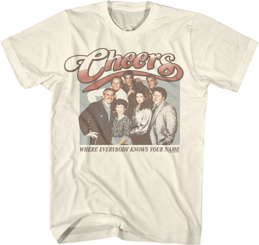 Where Everybody Knows Your Name Cast Photo Cheers T-Shirt