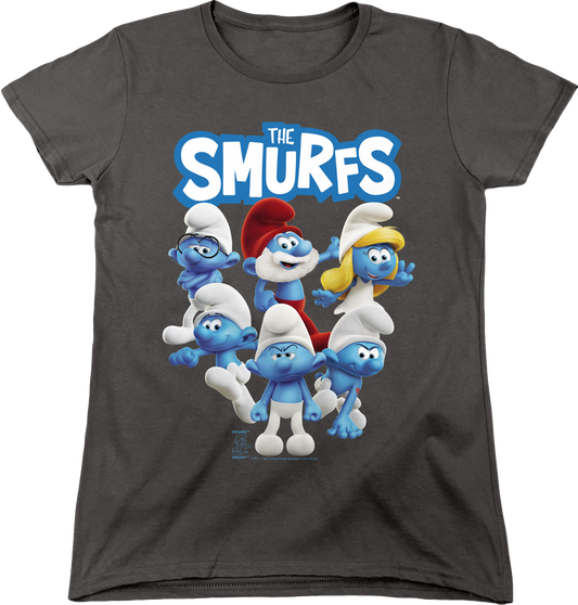 Womens Group Photo Smurfs Shirt