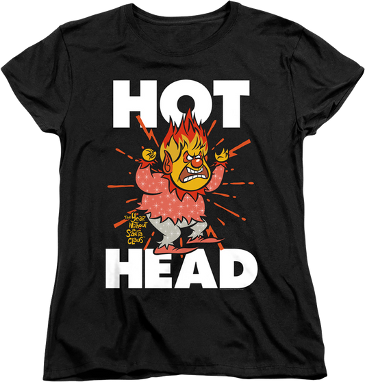 Womens Heat Miser Hot Head The Year Without A Santa Claus Shirt