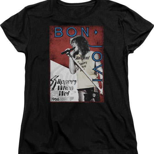 Womens Slippery When Wet Tour Bon Jovi Shirt