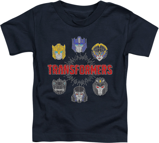 Youth Autobots And Decepticons Head Shots Transformers Shirt